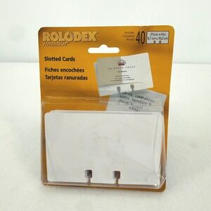 Rolodex Necessities Slotted Cards - New In Package 40 Pieces Q67592AS